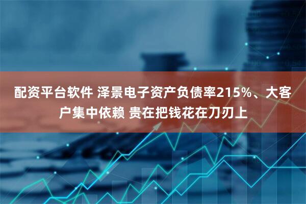 配资平台软件 泽景电子资产负债率215%、大客户集中依赖 贵在把钱花在刀刃上